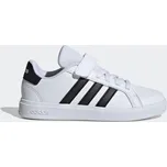 ADIDAS Dětské boty Grand Court ADIDAS 32 BÍLÁ|ČERNÁ