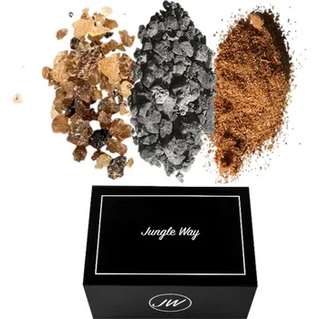 Aroma difuzér Jungle Way Amazon Jungle Peruvian Black Copal kadidlo 20 g + Peruvian Myrrh kadidlo 20 g + Peruvian Palo Santo - ground kadidlo 20 g