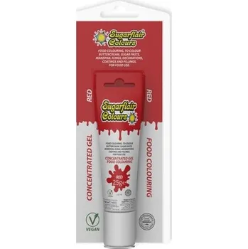 Čokoláda Gelová barva Sugarflair v TUBĚ - červená