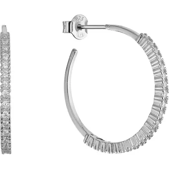 Náušnice Stříbrné kruhy se zirkony 11775.1