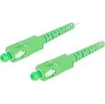 LANBERG optický patch cord SM SC/APC-SC/APC simplex 10m LSZH G657A2 průměr 3mm, barva bílá FO-SASA-SS21-0100-WH