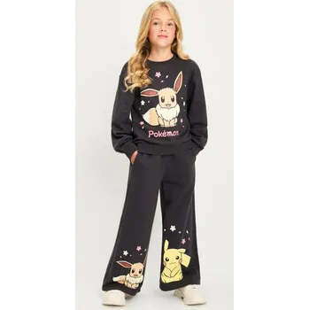 Dívčí kalhoty Sinsay - Široké kalhoty Pokemon - šedá - 119GA-90X - 119GA-90X-110