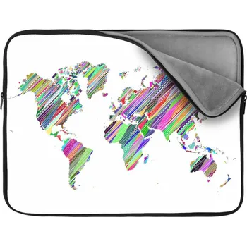 pouzdro na notebook Sablio Obal na notebook Barevné světadíly - 13"