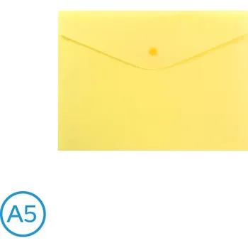 luma Obal spisový s klopou a drukem A5 pastel, žlutý