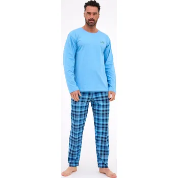 Pánské pyžamo Pyžamo Cornette 124/310 long/r Ready S-2XL pánské Modrá L