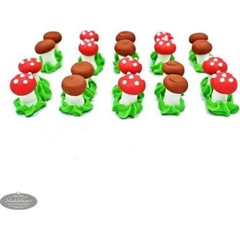 Jedlá dekorace na dort Mini hříbky – cukrové dekorace na dort