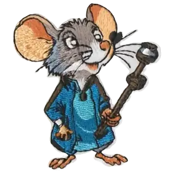 Nášivka Nažehlovací nášivka - myška IV (7,0 x 6,2 cm)