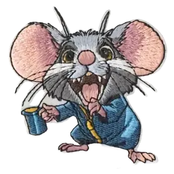 Nášivka Nažehlovací nášivka - myška I (7,3 x 6,8 cm)