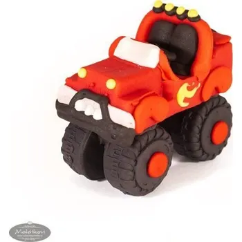 Jedlá dekorace na dort Cukrová dekorace Monster truck – červený