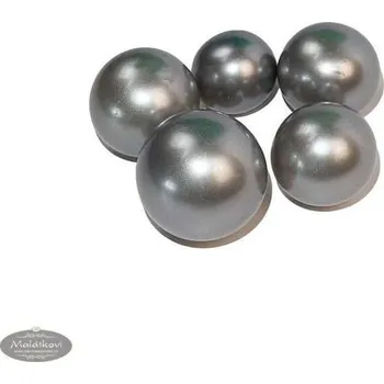 Jedlá dekorace na dort K-Decor Želatinové koule stříbrné (5 ks)