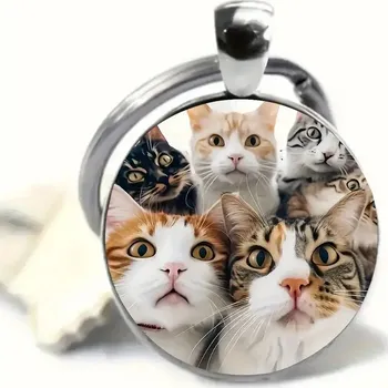 Přívěsek na klíče s kočkou