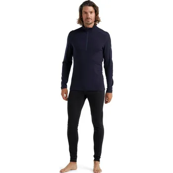 Pánské merino tričko s dlouhým rukávem ICEBREAKER Mens 260 Tech LS Half Zip, Midnight Navy velikost: XL
