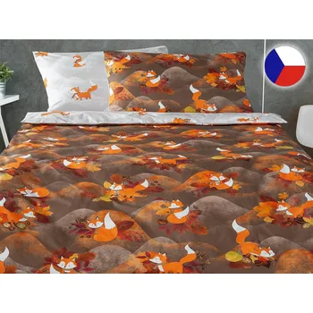 Povlečení Luxusní podzimní povlečení satén 70x90, 140x200 GEON Lištičky