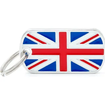 psí známka DOGG Známka pro psa Vlajka United Kingdom + GRAVÍROVÁNÍ ZDARMA