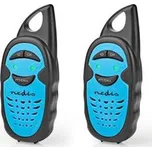 Nedis - Vysílačka | Dosah 3 km | 1 Kanál | PTT | 2 Kusy | Modrá/Černá WLTK0300BU