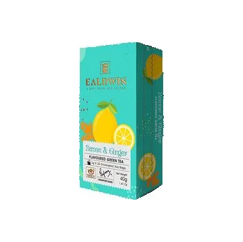 Čaj Ealdwin Lemon & Ginger, zelený čaj (20 sáčků)