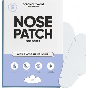 Přípravek na čištění pleti a oči Breakout+aid Čisticí náplasti na rozšířené póry na nose 5 ks