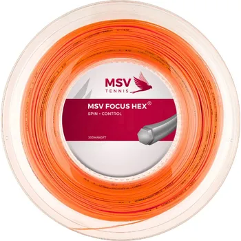 Struna na výplet tenisové rakety MSV Focus HEX tenisový výplet 200 m - oranžová