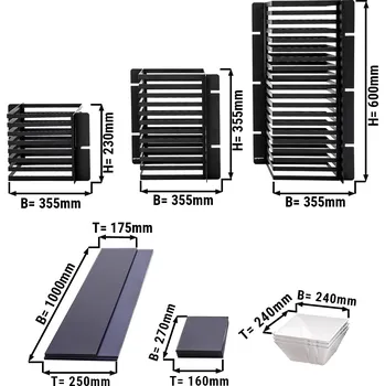 Vinotéka G.Gastro 3‑Tier Buffet Stand, Acrylic & Stainless Steel – Black - 355×355×600 mm - 3 Melamine Bowls