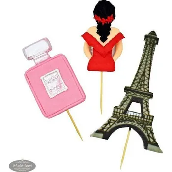 Jedlá dekorace na dort Cukrová dekorace na dort Pařížanka – červená