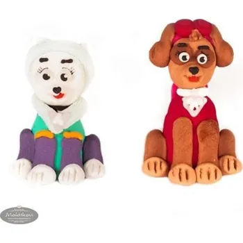 Jedlá dekorace na dort Cukrová dekorace na dort Paw Patrol – Skye a Everest