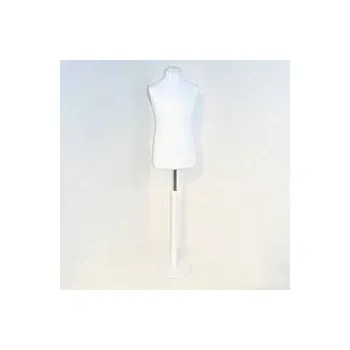 Figurína Krejčovská figurína, panna, manekýna FIDIA dětská 10/12 let, bílý potah, kruhový stojan, bílý