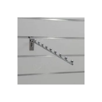 Prodejní regál SLAT vodopád úzký, 9 kuliček, délka 400 mm, sklon 5°, chrom