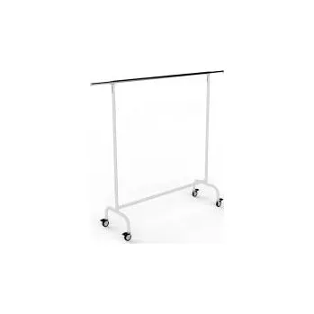 Věšák Štendr/stojan na šaty 1030, výška 160 cm,šířka 150-210 cm,bílá a chrom