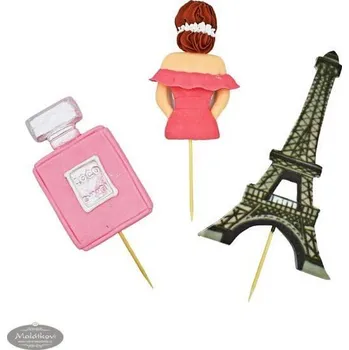 Jedlá dekorace na dort Cukrová dekorace Pařížanka – růžová