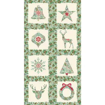 Vánoční dekorace MAKOWER UK Vánoční panel se zlatým efektem 111Q 60x112 cm