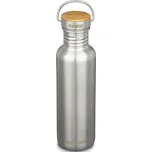 Láhev na pití Klean Kanteen Reflect w/Bamboo Cap, brushed stainless, 800 ml