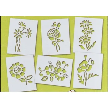 Sada 6 ks šablon - Květiny II