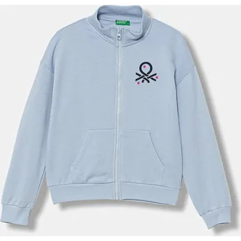 Chlapecká mikina Dětská bavlněná mikina United Colors of Benetton modrá barva, s aplikací, 3J68C505D 3J68C505D.G.seasonal 05X, vel. 170