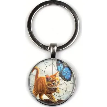 Přívěsek na klíče s kočkou