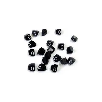 Dárková visačka Cenovky Q 2D, 4 x 6 mm, náhradní číslo "0", bílý prolis, 20 ks