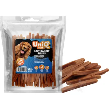 Pamlsek pro psa UNIQ Pets Králičí proužky 500g (měkké)