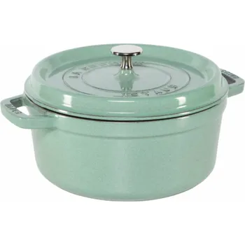 Hrnec Staub La Cocotte 24cm rund Salbeigrün, Gusseisen