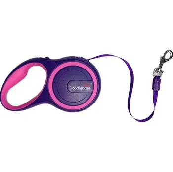 Vodítko pro psa Doodlebone Samonavíjecí vodítko s páskem Violet 50kg 8m