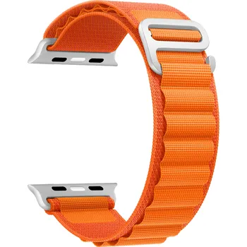 Příslušenství k chytrým hodinkám Nylonový řemínek se sponou pro Apple Watch 38/40/41/42(S10)mm Barva náramku: Oranžová
