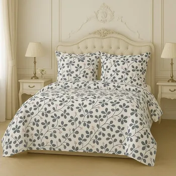 Povlečení Francouzské bavlněné povlečení - Trojlístky