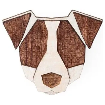 Brož Bewooden dřevěná brož Jack Russell Brooch