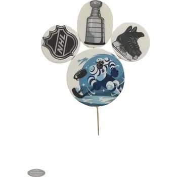 Jedlá dekorace na dort K-Decor Hokejová sada – cukrová dekorace na dort