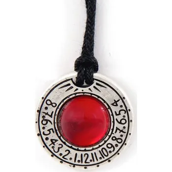 Hodiny Náhrdelník a sluneční hodiny Jupiter - červený kámen