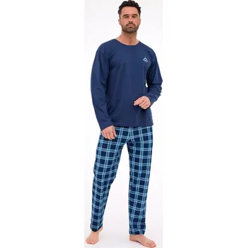 Pánské pyžamo Pyžamo Cornette 124/314 long/r North S-2XL pánské tmavě modrá M