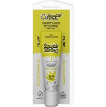 Čokoláda Gelová barva Sugarflair v TUBĚ - žlutá