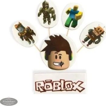 Jedlá dekorace na dort K-Decor Cukrová dekorace na dort – sada Róblox