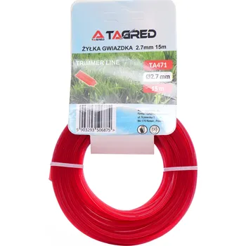 Křovinořez Struna do křovinořezu, vyžínače, hvězda 2,7 mm x 15 m TA471