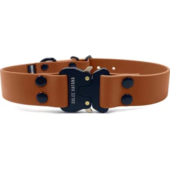 Obojek pro psa Dolce Hafana Obojek Tactical 2,5 cm Brown / Brown Velikost: S