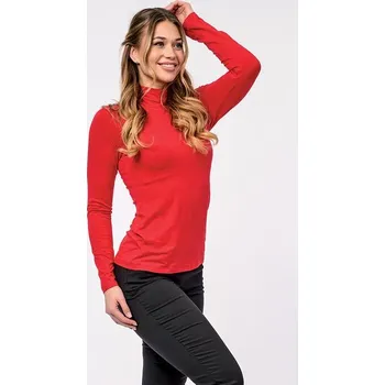 Dámský svetr Viskózový červený dámský rolák s dlouhými rukávy 56 velikost 4XL