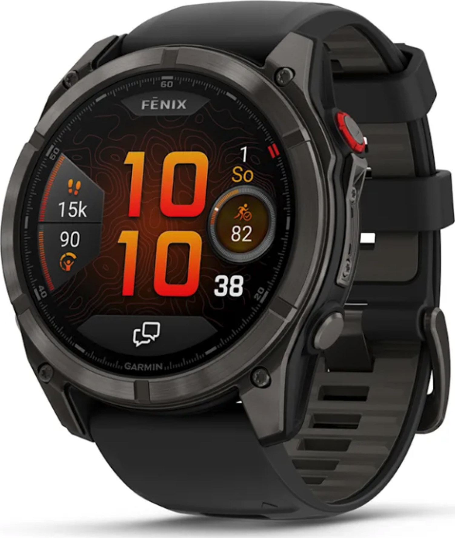 Garmin Fenix 8 Pro 51mm AMOLED, Titan Sapphire Black/Pebble Grey